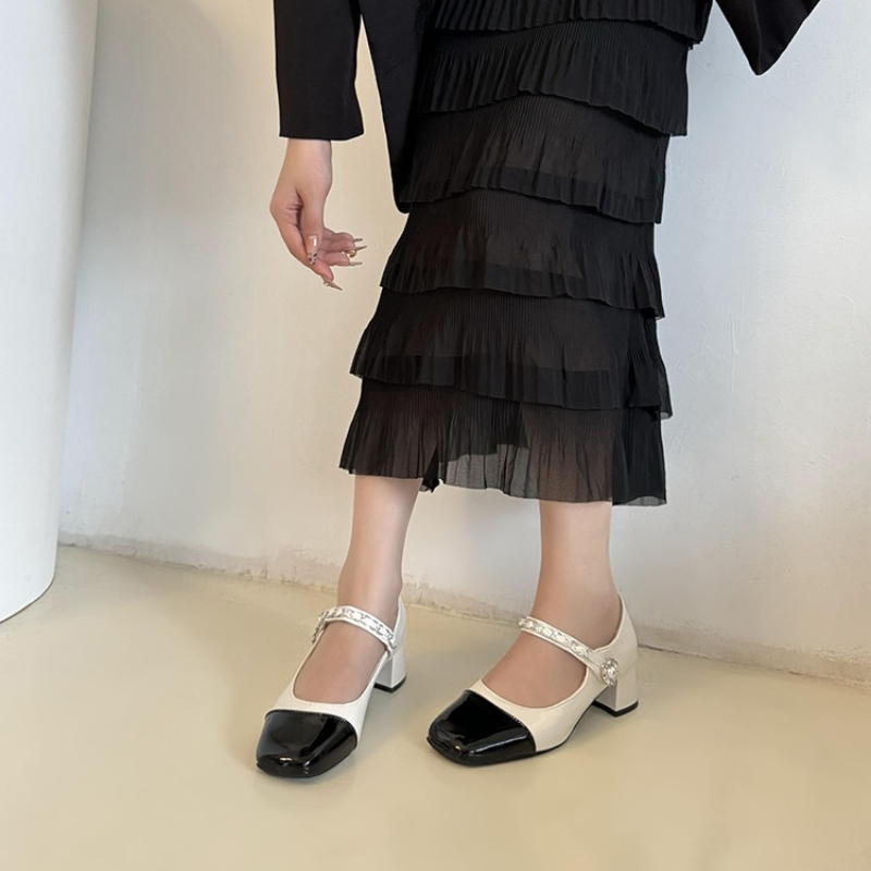 Formal Women Daily Wear Slippers - Mules à talon épais avec fermoir