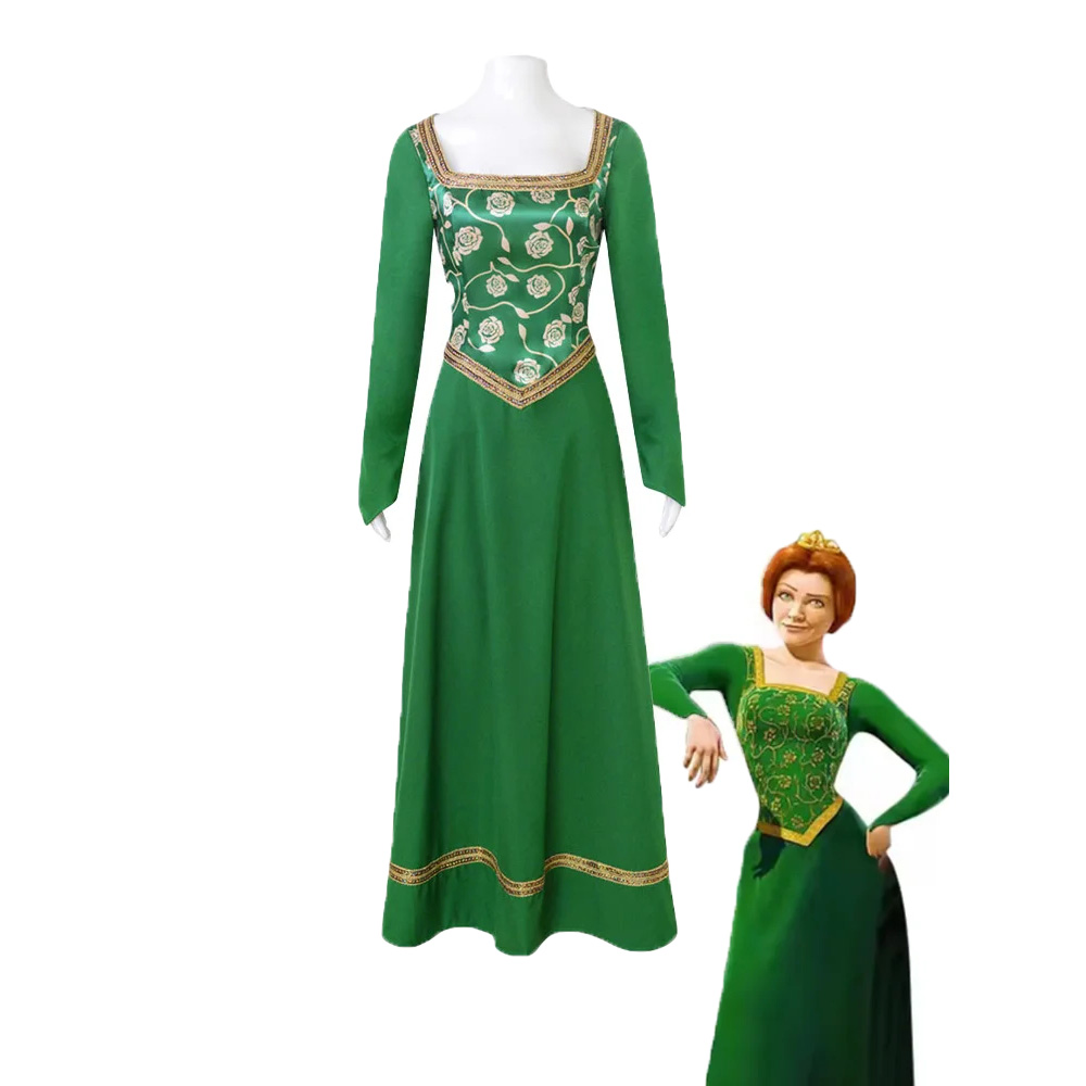 Women'S Green Formal Wear - Film monstre princesse Fiona Cosplay femme