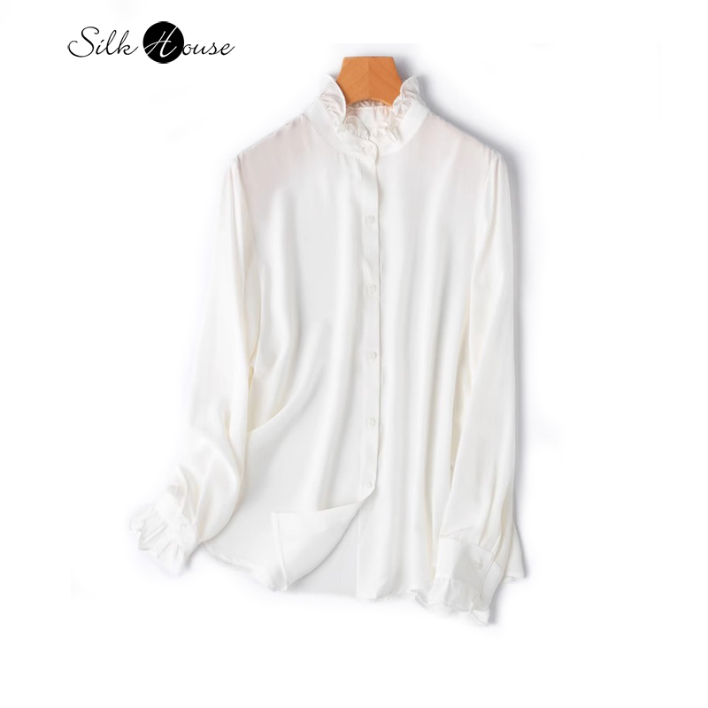 Silk Blouse Button - 2025 mode féminine nouveau 100% soie