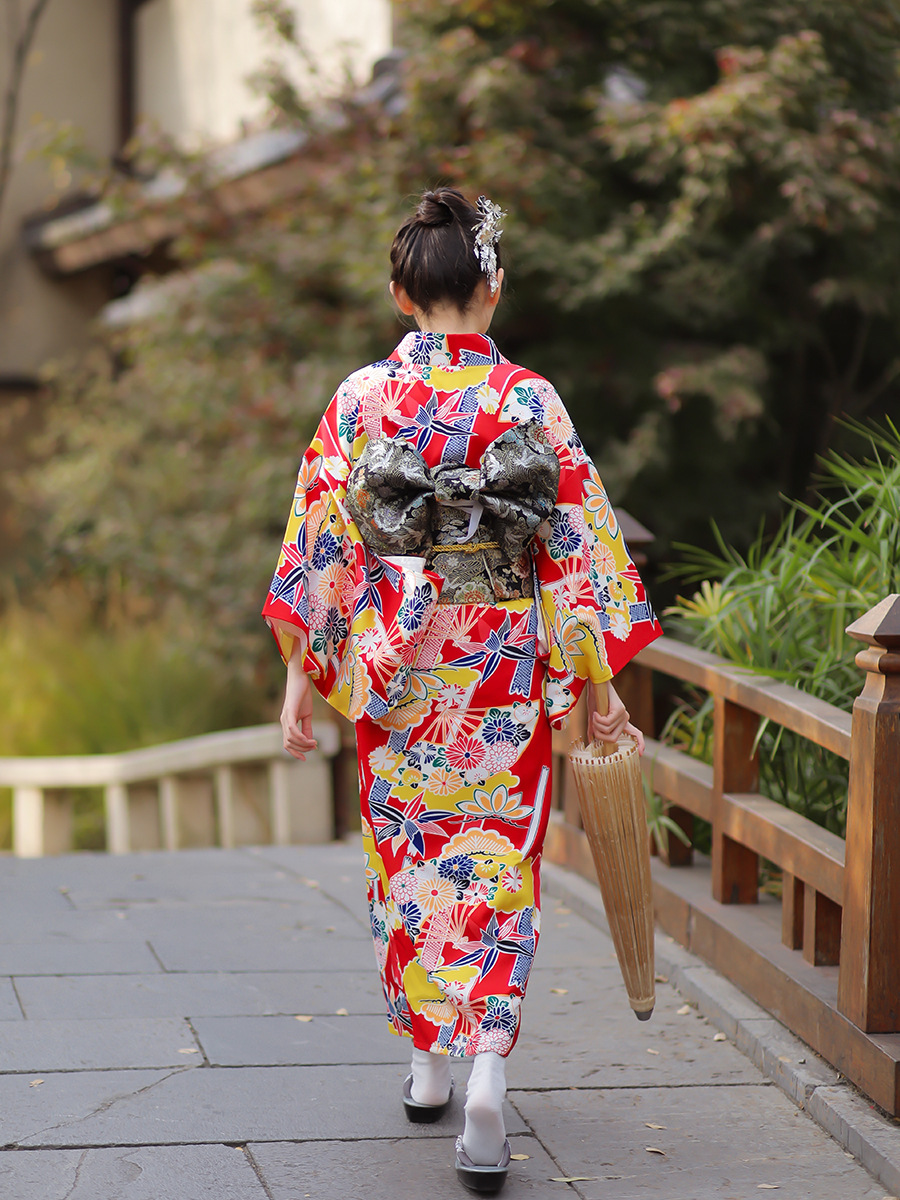 Women'S Formal Traditional Wear - Kimono traditionnel japonais pour femmes, rouge,