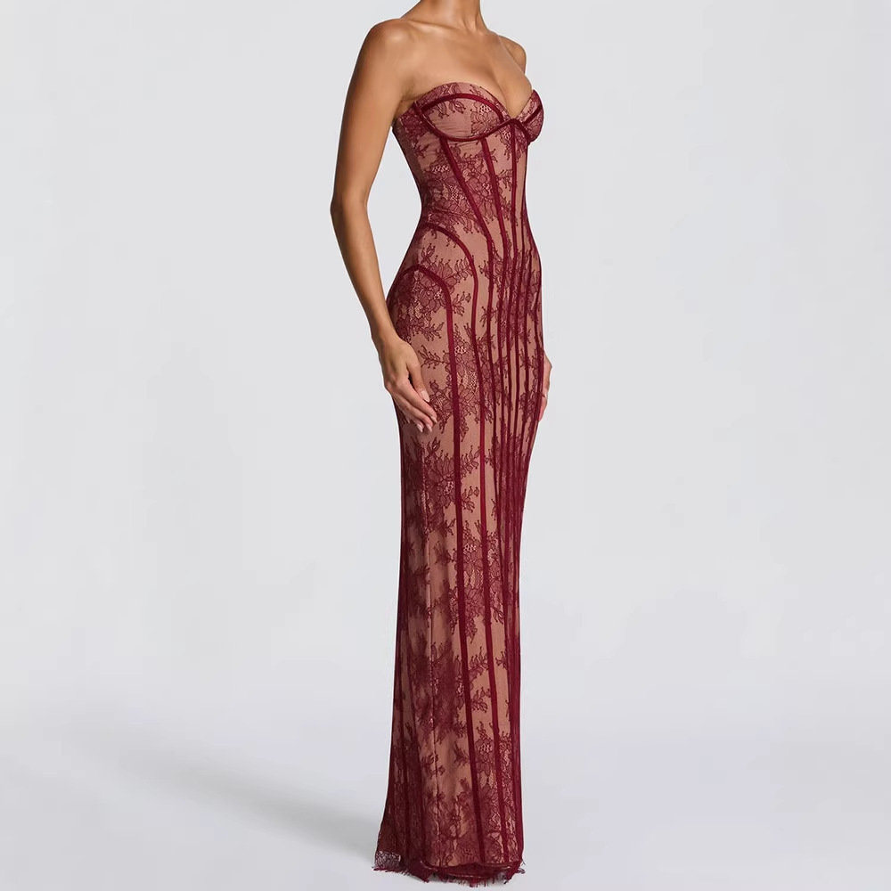 Formal Women'S Wear - Robe longue moulante sans bretelles pour