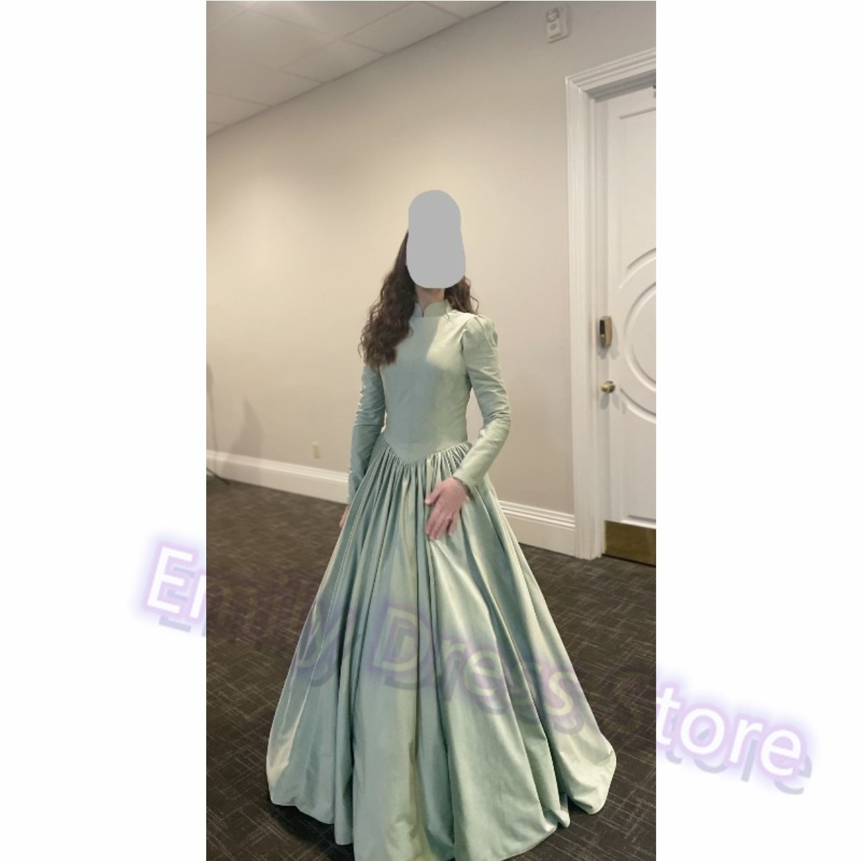 Women'S Green Formal Wear - Robe de soirée en satin vert