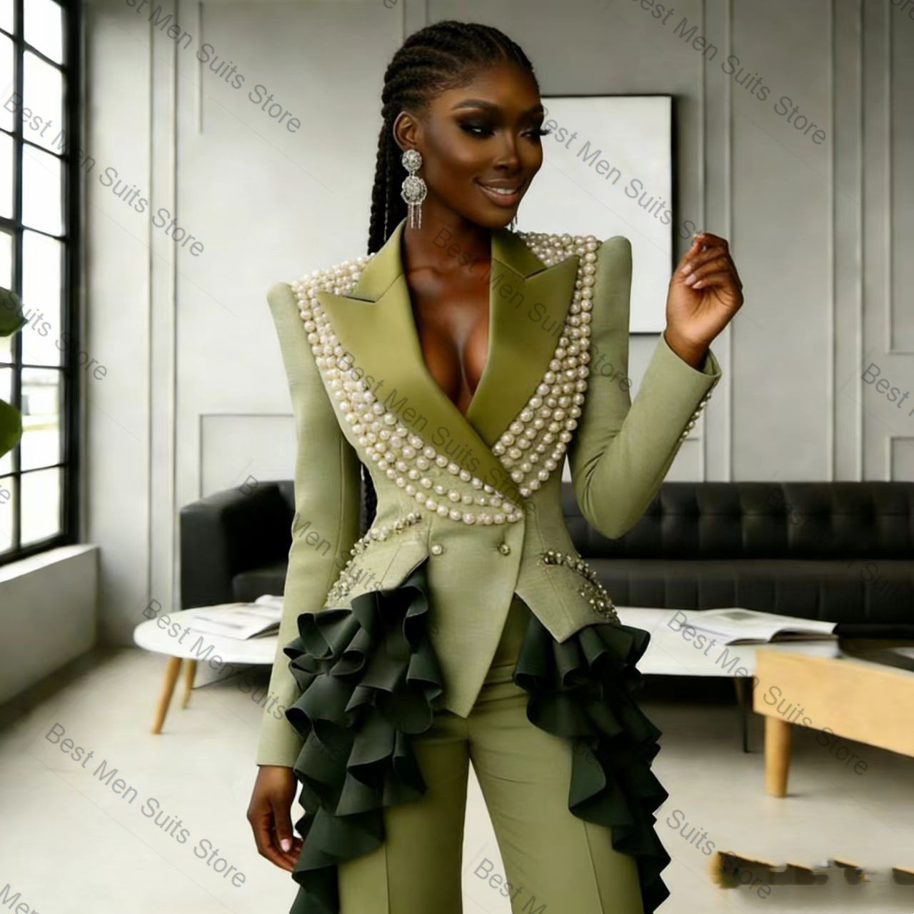 Ensemble de costume vert pour  - Women'S Green Formal Wear avis et prix
