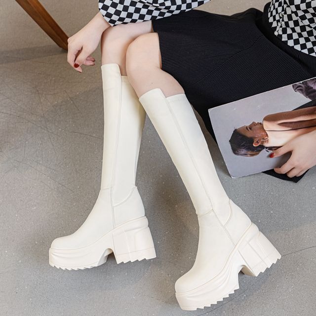 Bottes à talons larges et seme - Formal Women'S Wear avis et prix