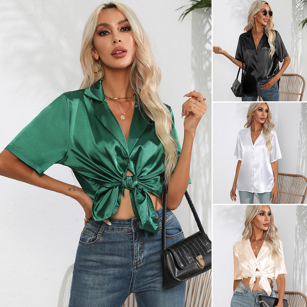 Chemisier pour femme, nouveau, - Silk Blouse Button avis et prix