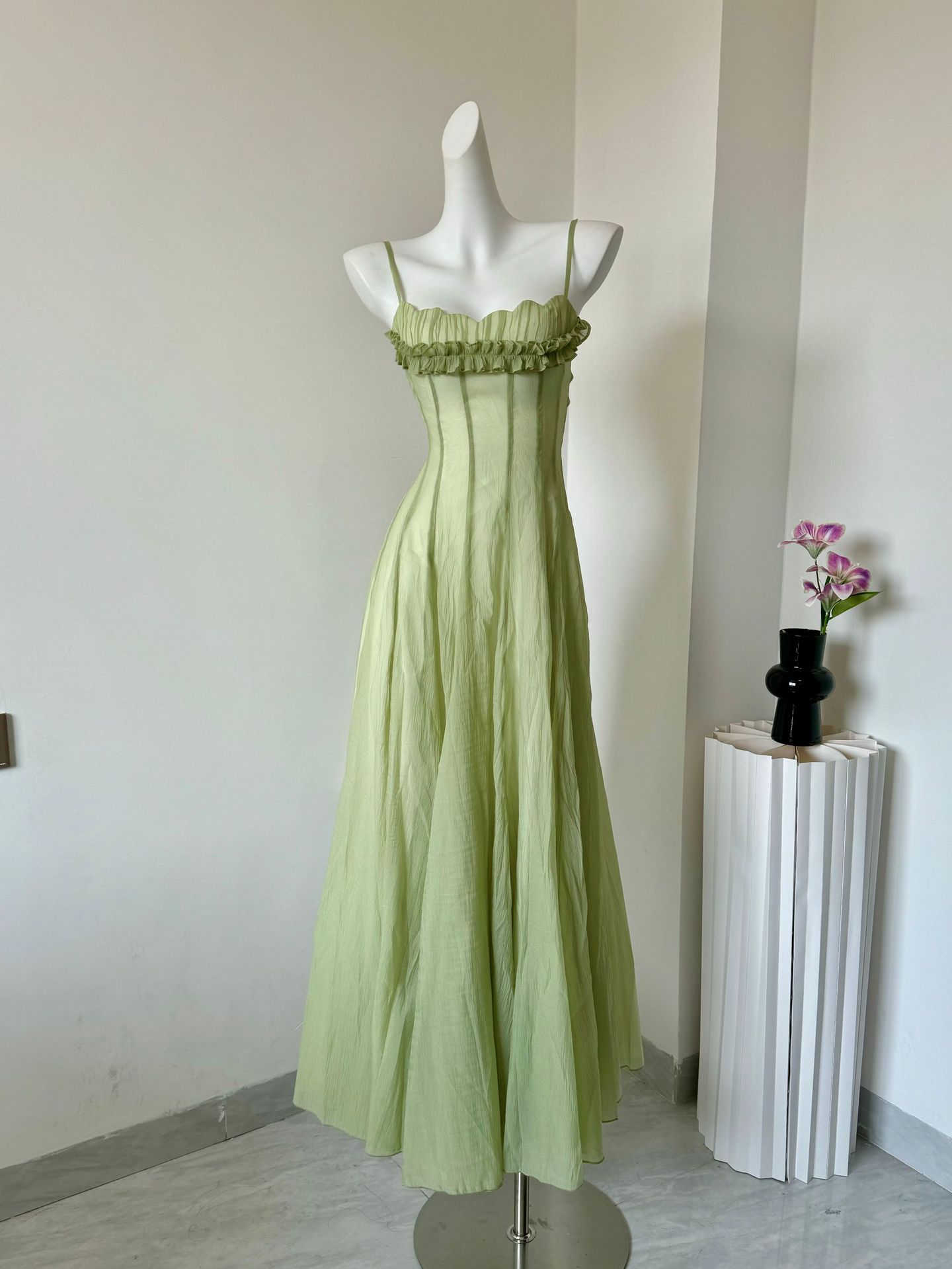 Robe longue verte vintage styl - Women'S Green Formal Wear avis et prix