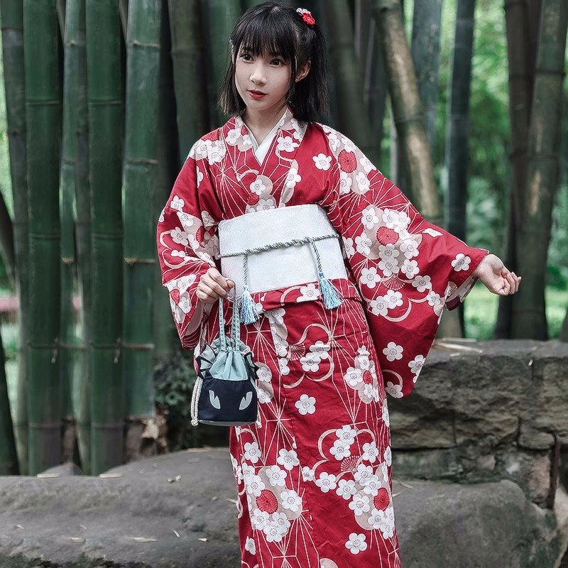 Kimono Yukata Japonais Rouge p - Women'S Formal Traditional Wear avis et prix
