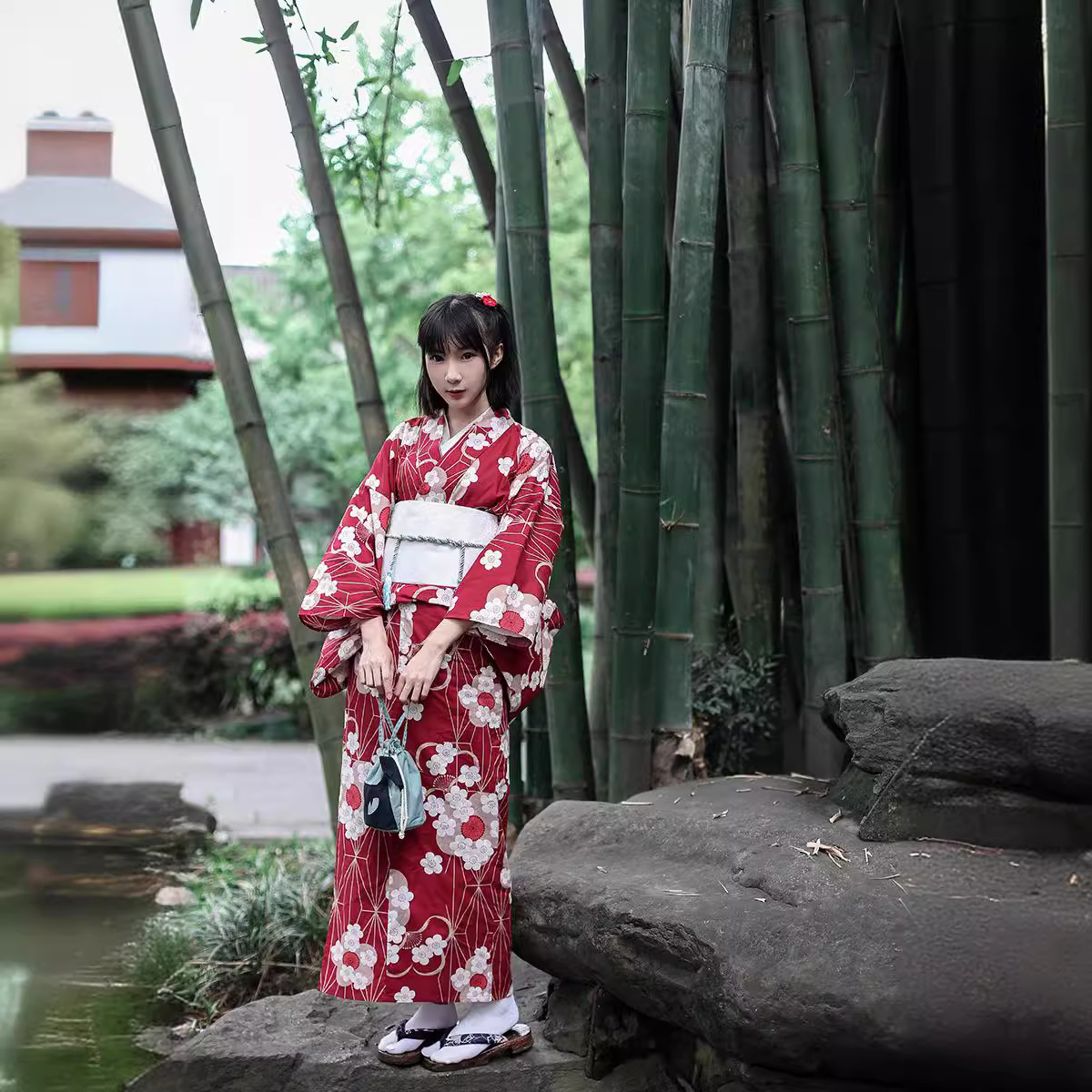 Kimono Yukata Japonais Rouge p - Women'S Formal Traditional Wear avis et prix
