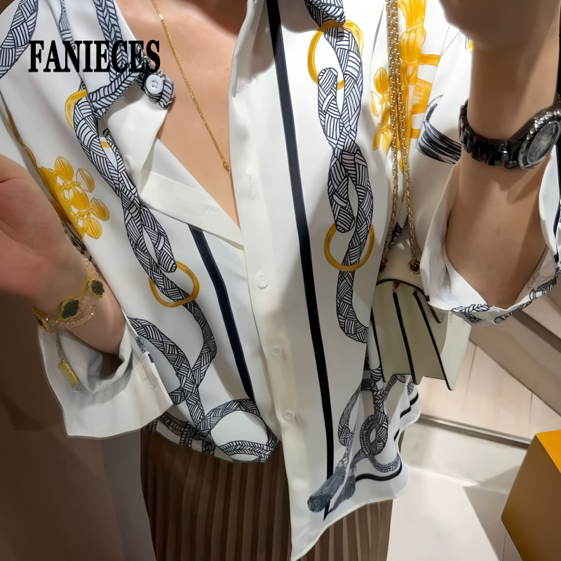 Chemisier en satin pour femme  - Silk Blouse Button avis et prix