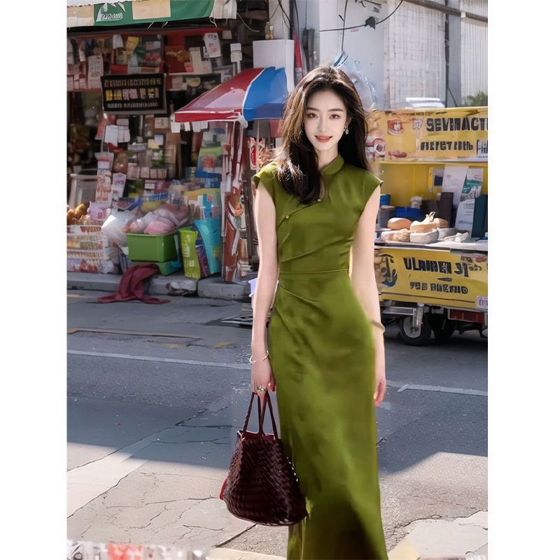 Robe longue de soirée élégante - Women'S Green Formal Wear avis et prix