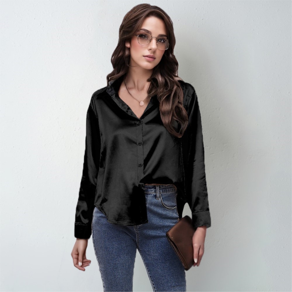 Printemps Satin chemise femmes - Silk Blouse Button avis et prix