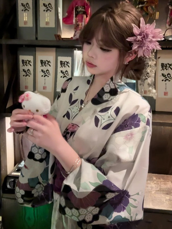 Kimono traditionnel violet pou - Women'S Formal Traditional Wear avis et prix