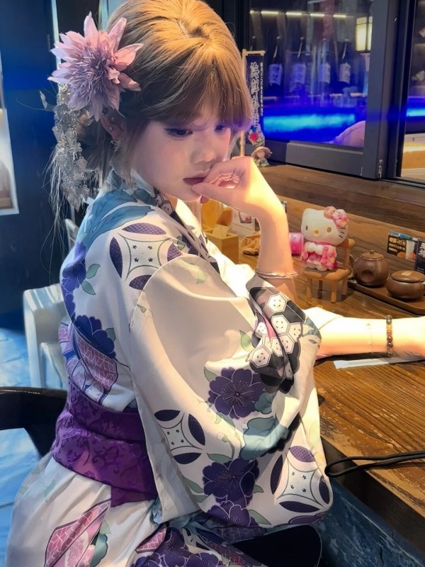 Kimono traditionnel violet pou - Women'S Formal Traditional Wear avis et prix