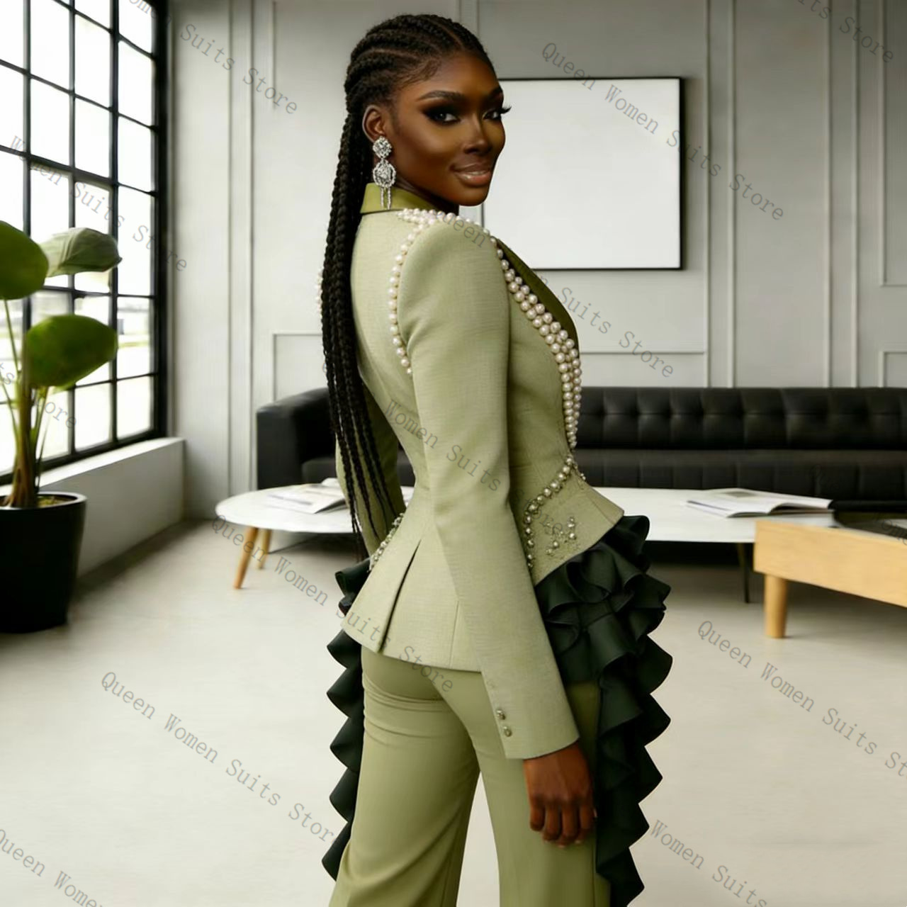 Ensemble de pantalon et blazer - Women'S Green Formal Wear avis et prix