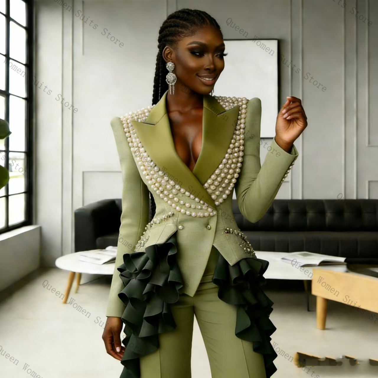 Ensemble de pantalon et blazer - Women'S Green Formal Wear avis et prix